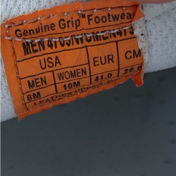 GENUINE GRIP FOOTWEAR MULE SLIP-ON MENS SIZE 8 WOMENS SIZE 8 White ECU - Picture 5 of 13